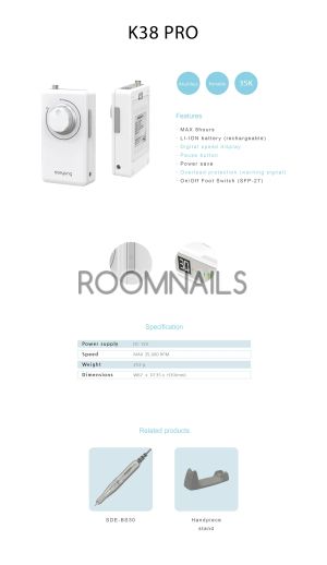 MARATHON K38 PRO White + BS30 brushless (30,000 rpm) (12v)